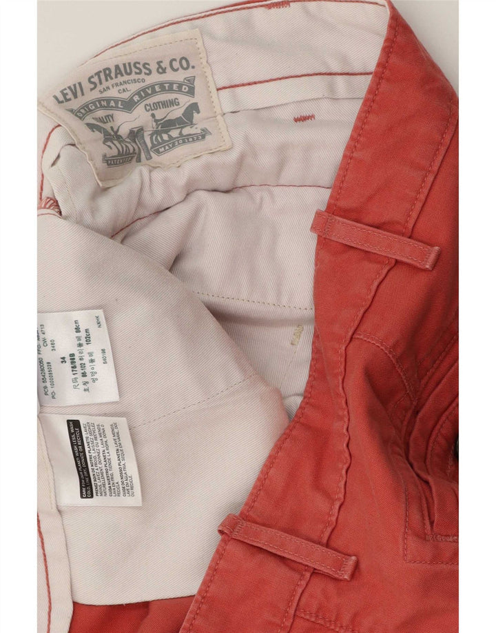 Shorts Chino Masculino Levi's W34 Grande Algodão Rosa