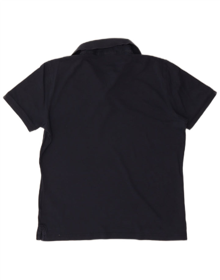 Camisa polo masculina Calvin Klein de algodão azul marinho médio