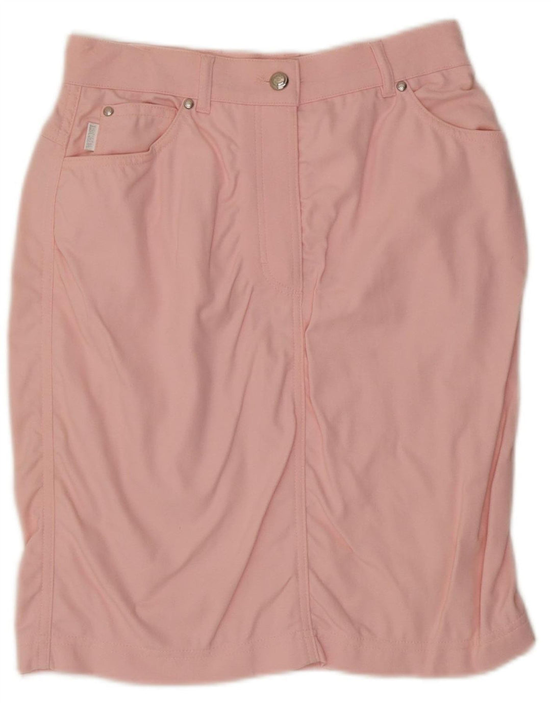 ESCADA Saia lápis feminina IT 38 XS W25 algodão rosa