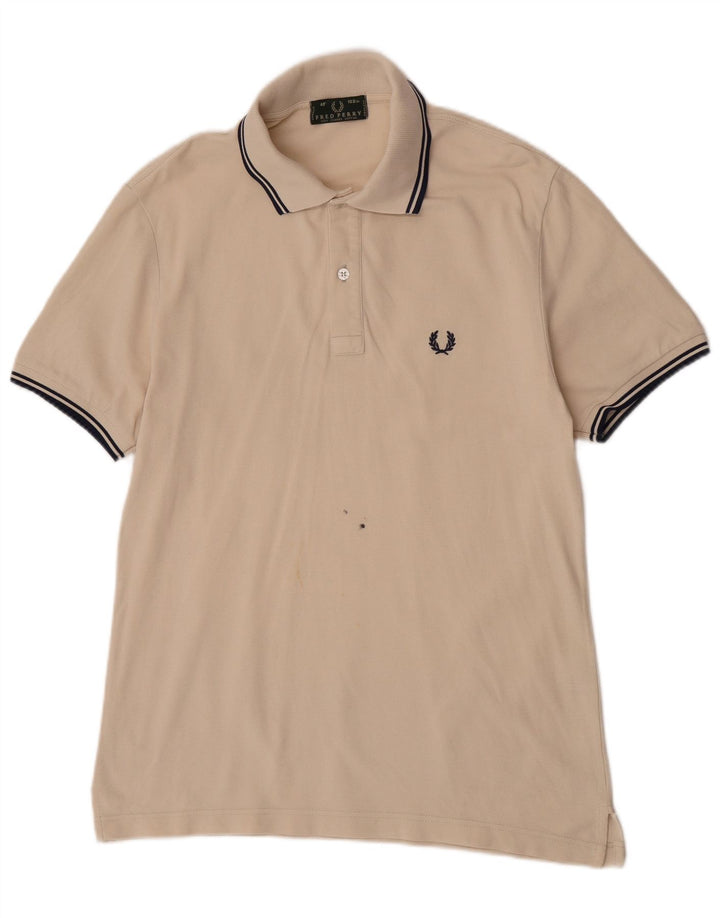 Camisa polo masculina Fred Perry algodão bege médio