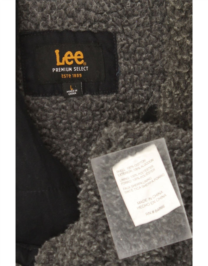 Colete utilitário masculino LEE UK 40 grande algodão preto