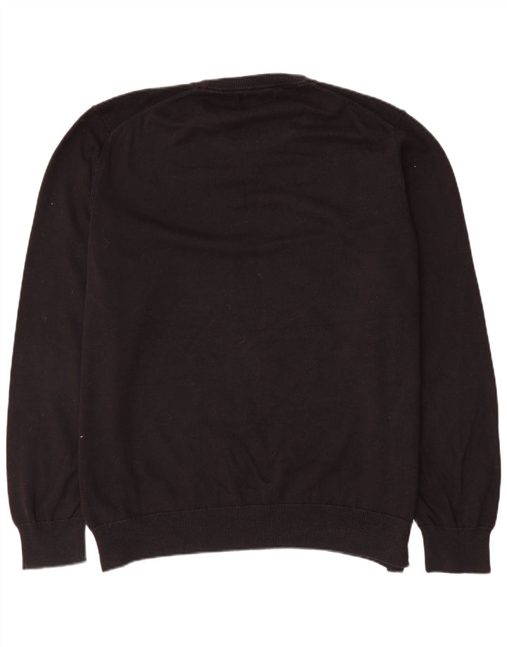 Suéter masculino Marks & Spencer com gola redonda 3XL algodão preto