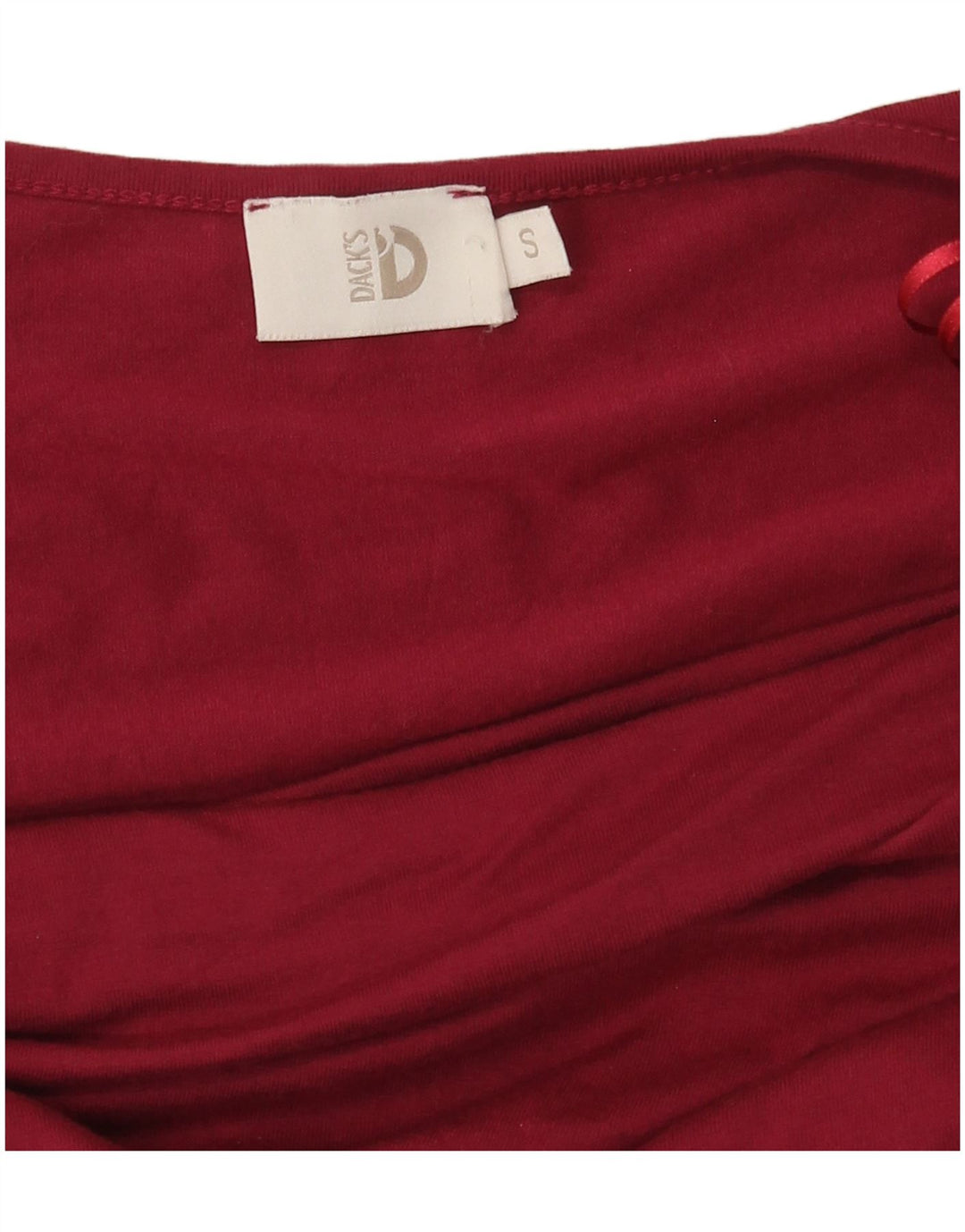 Top feminino de manga comprida Dack's UK 10 pequeno vermelho