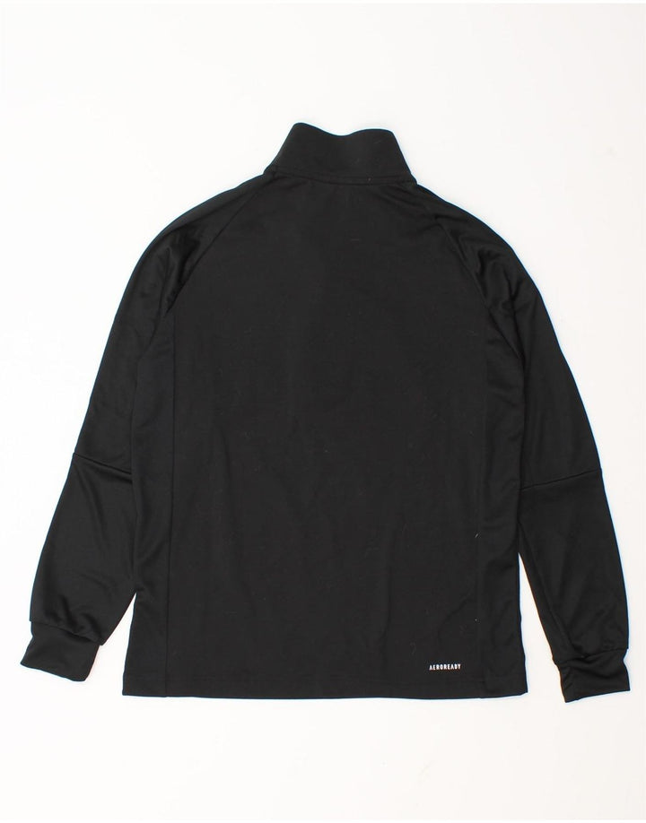 Adidas Meninos Aeroready Zip Neck Pullover Treino Top 13-14 Anos Preto