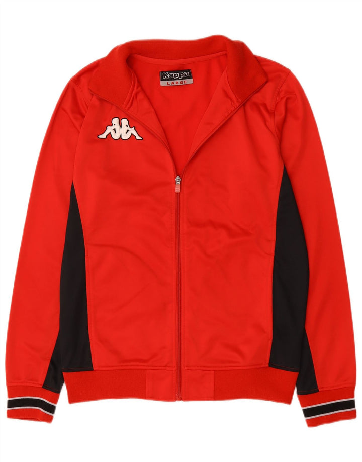 Kappa Mens Treino Top Jaqueta Grande Poliéster Colorblock Vermelho