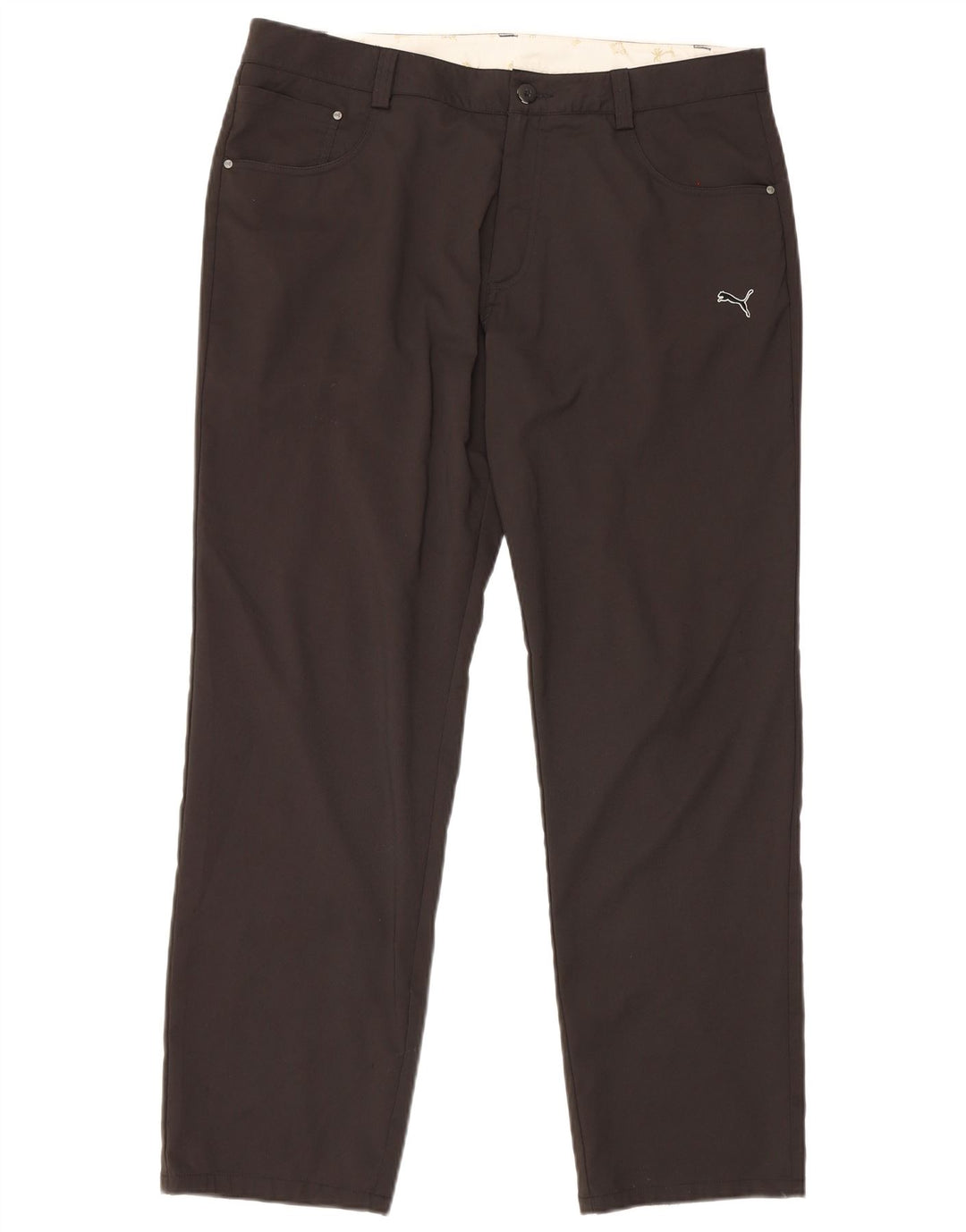 Calça casual reta masculina Puma W36 L32 poliéster preto