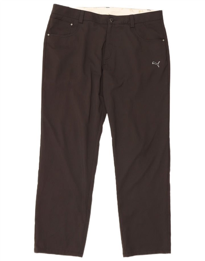 Calça casual reta masculina Puma W36 L32 poliéster preto