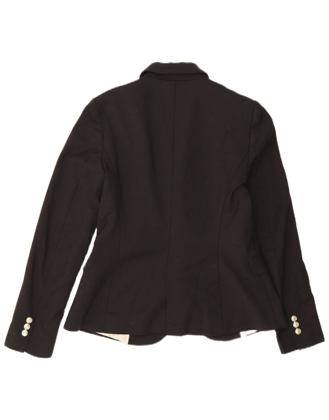 Jaqueta blazer feminina Zara com 1 botão Reino Unido 12 algodão preto médio