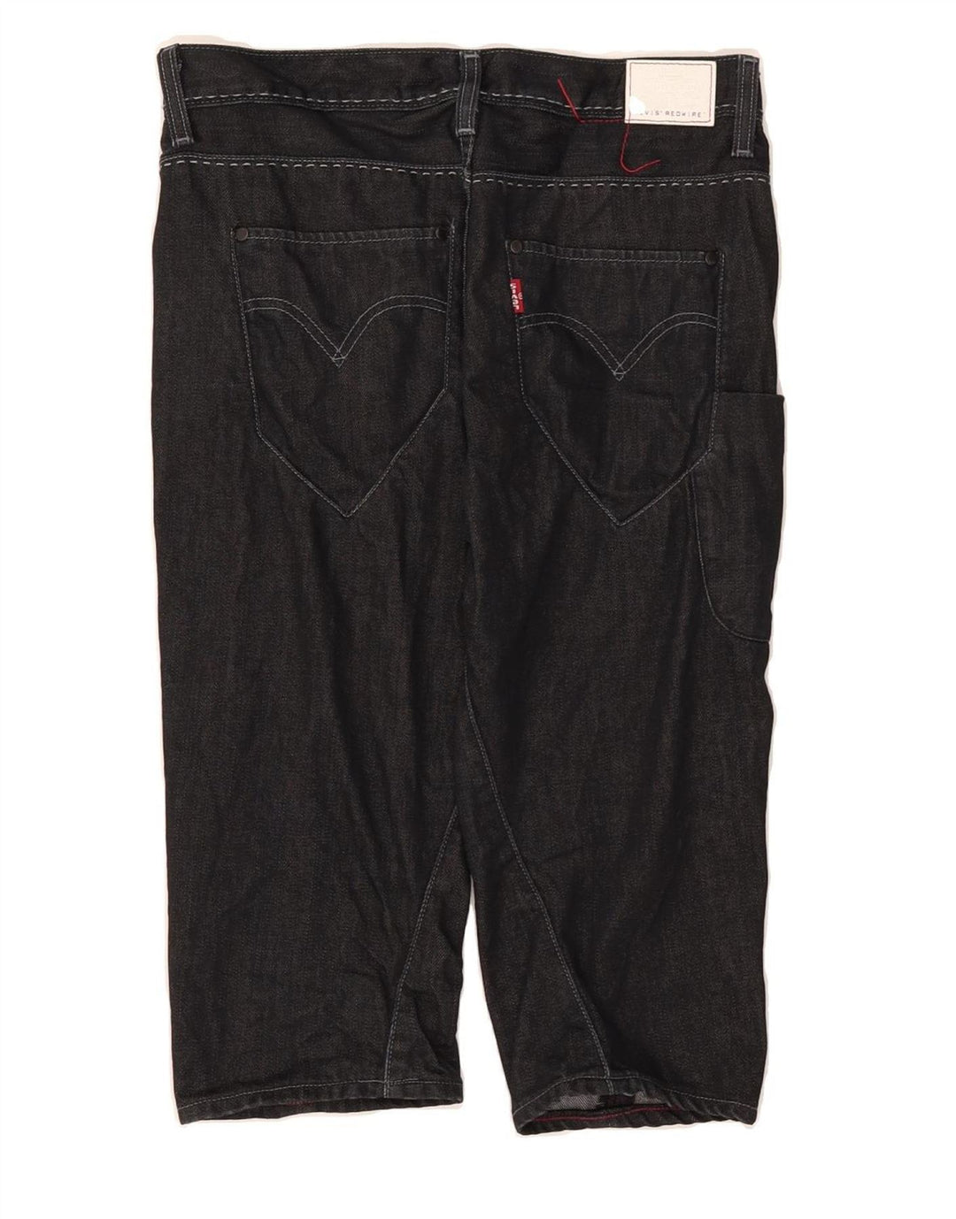 LEVI'S Mens Redwire Denim Bermuda Shorts W28 Small Black Cotton Vintage Levi's and Second-Hand Levi's from Messina Hembry 