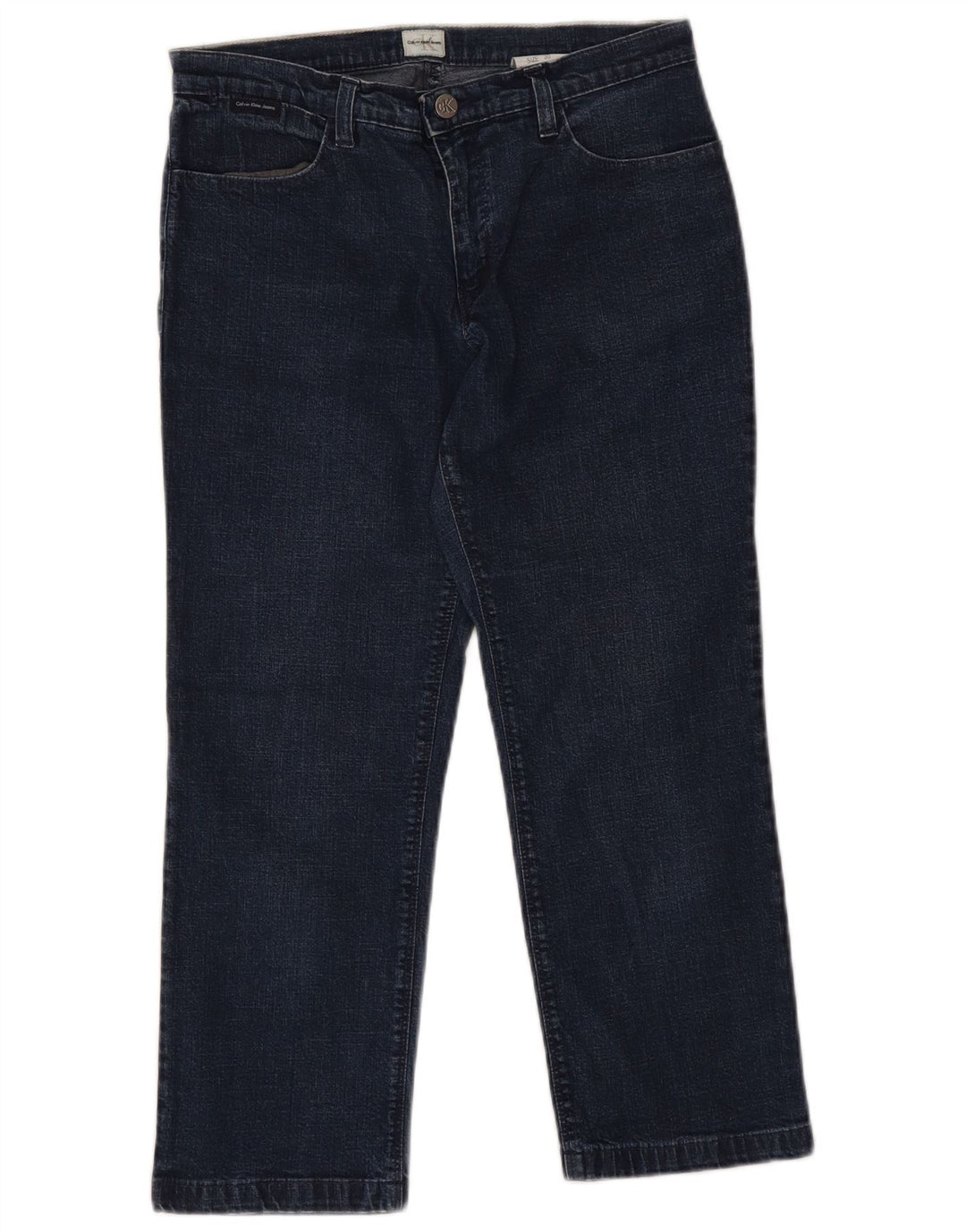 Calvin Klein Capri Jeans Feminino W30 L21 Azul Marinho Algodão