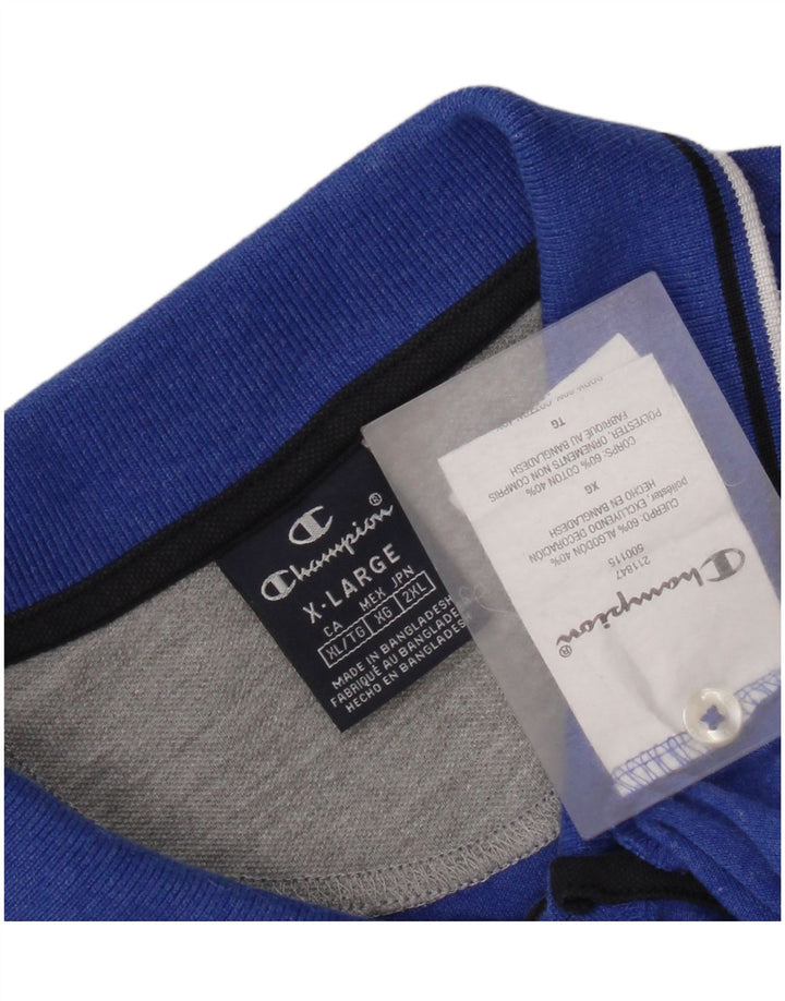 Camisa polo masculina Champion XL azul algodão