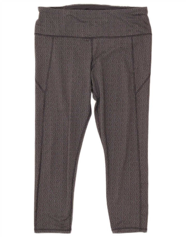 UNDER ARMOUR Leggings femininos slim fit UK 18 XL cinza geométrico