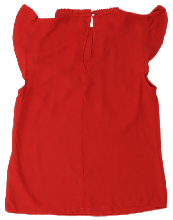 Blusa feminina Oasis UK 10 pequena poliéster vermelho