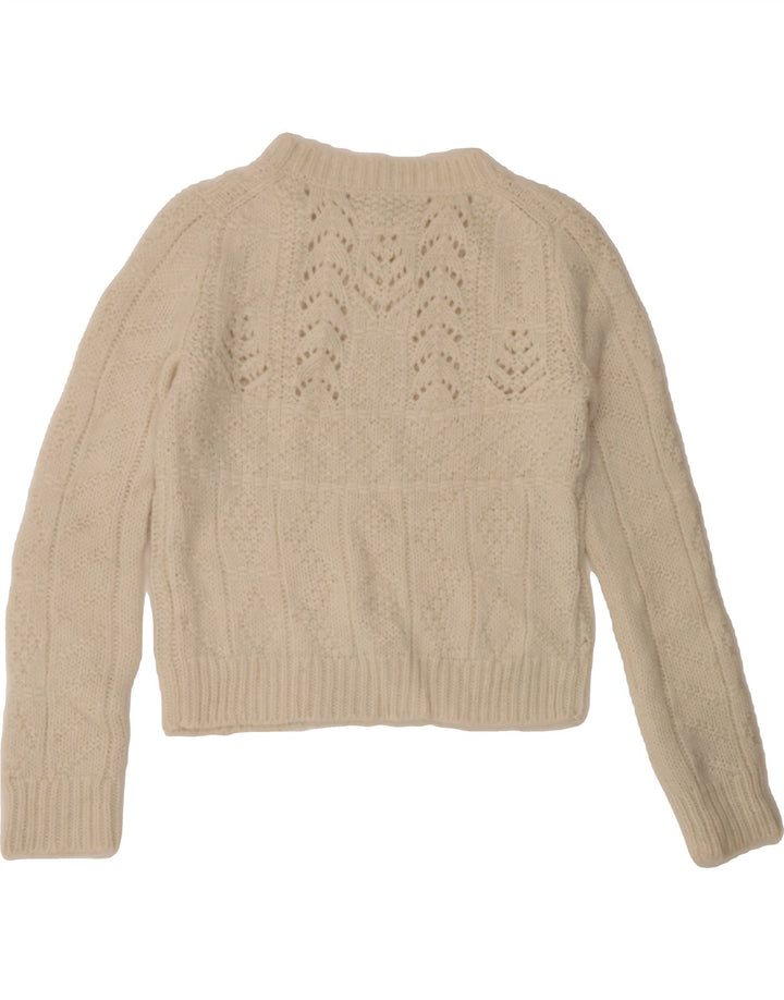 J. CREW Womens Oversized Boat Neck Jumper Sweater UK 2 2XS Off White Vintage J. Crew and Second-Hand J. Crew from Messina Hembry 