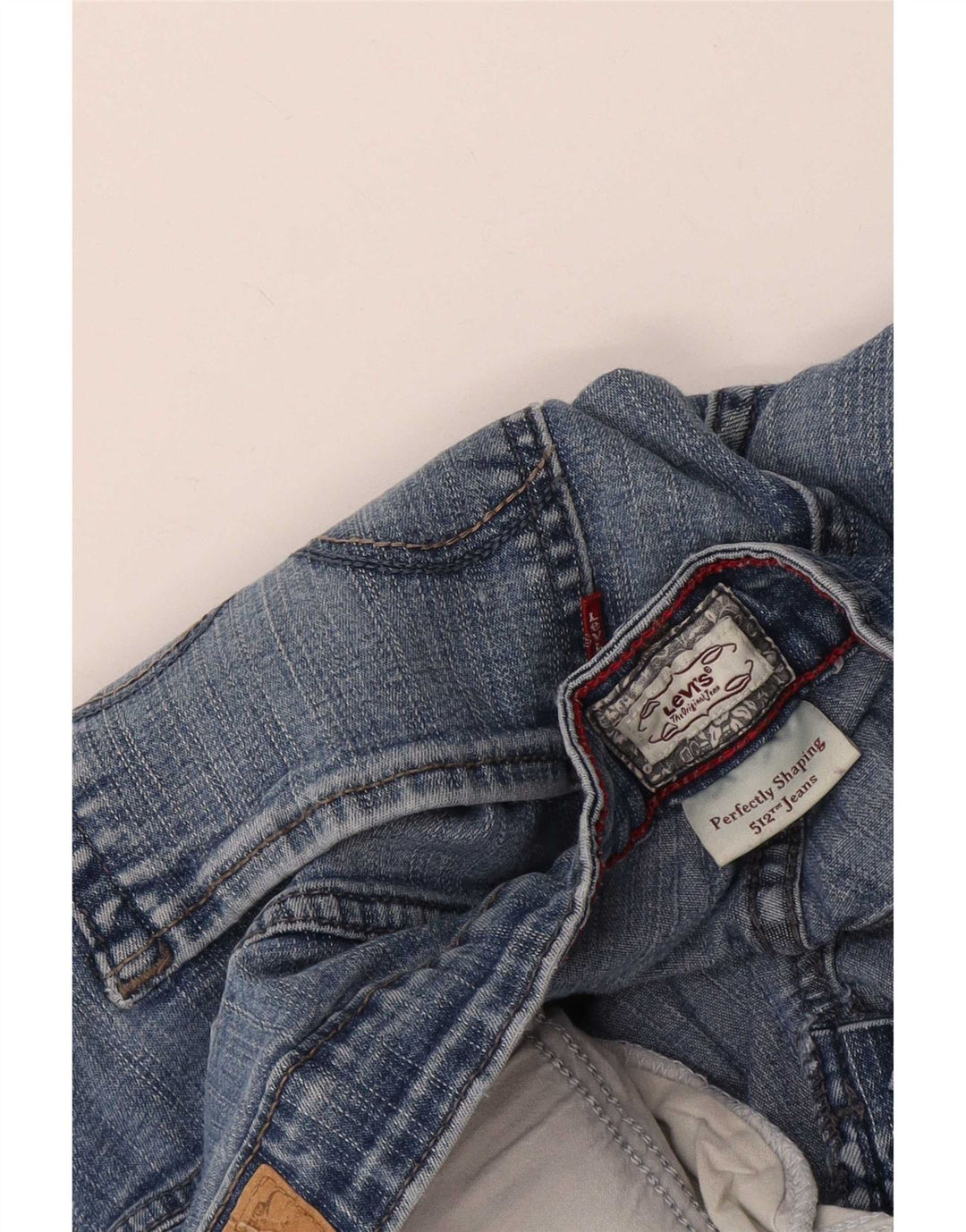 Bermuda feminina Levi's 512 Denim Slim W34 grande azul