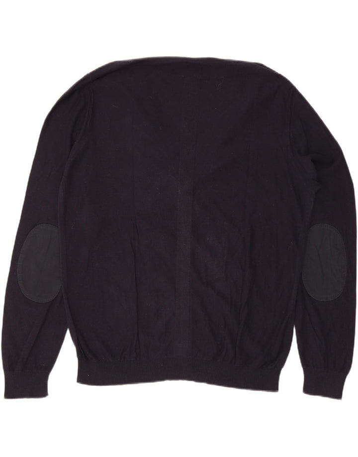 Suéter cardigã masculino Trussardi 2XL azul marinho