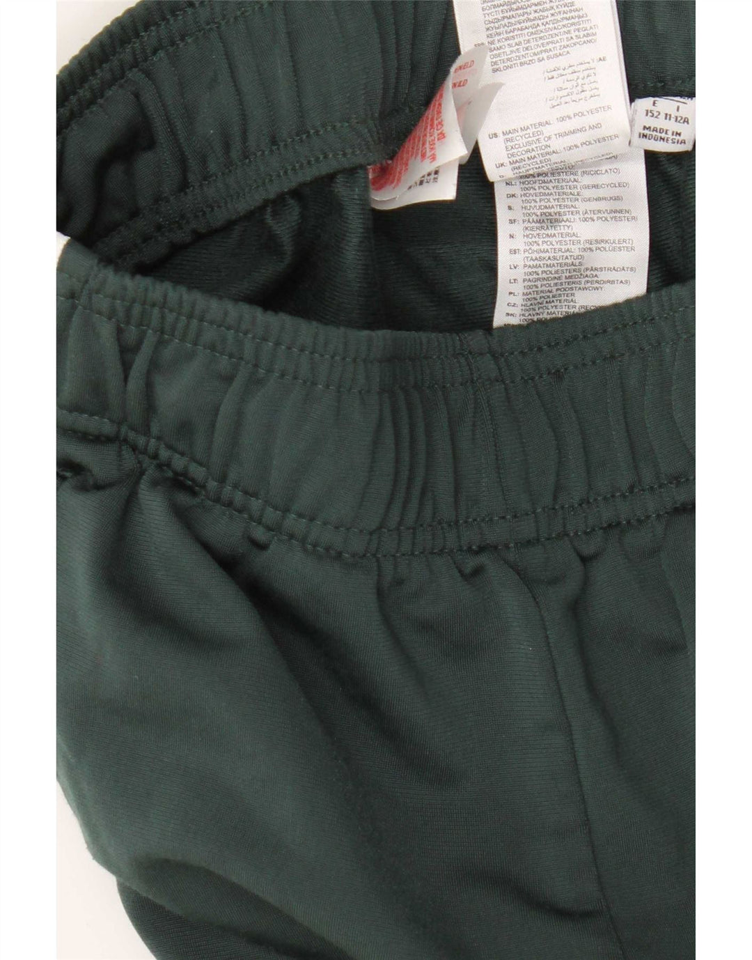 Adidas meninos calças de treino joggers 11-12 anos poliéster verde