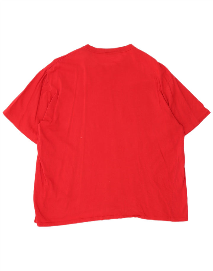 Camiseta masculina LACOSTE tamanho superior 7 2XL algodão vermelho