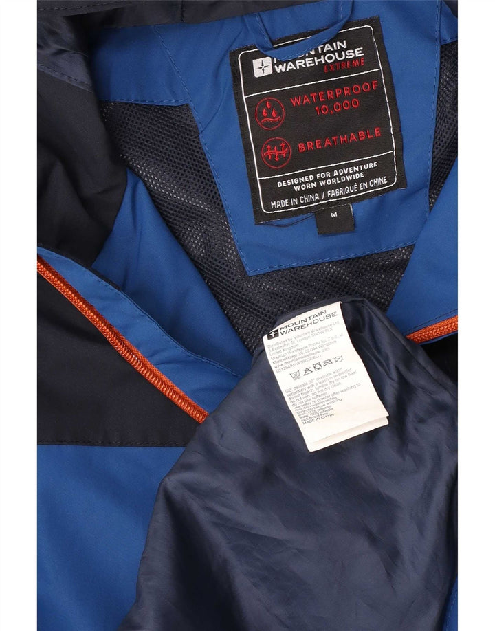 Jaqueta de chuva Isoory masculina Mountain Warehouse Reino Unido 38 bloco colorido azul médio