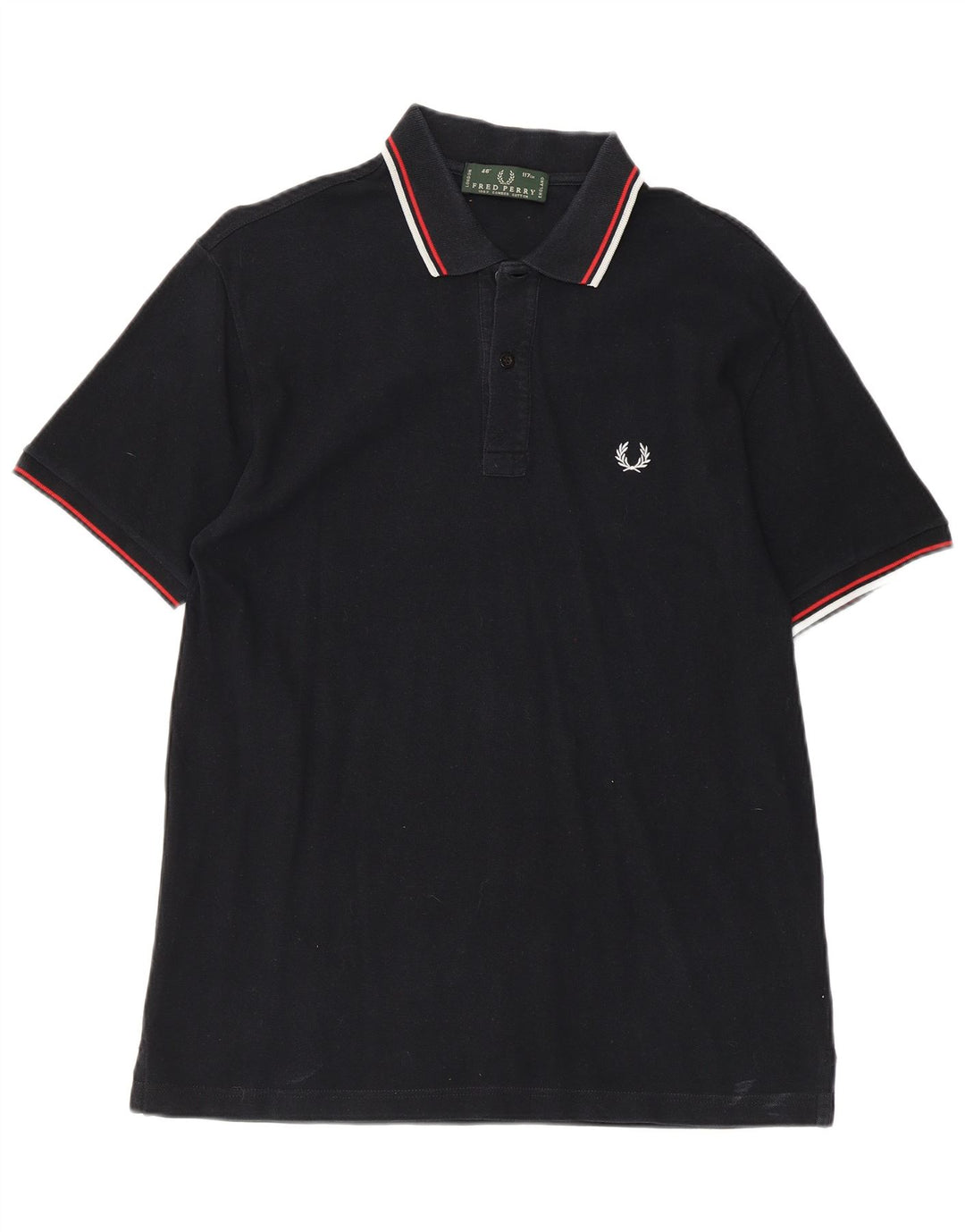 Camisa polo masculina Fred Perry grande algodão preto