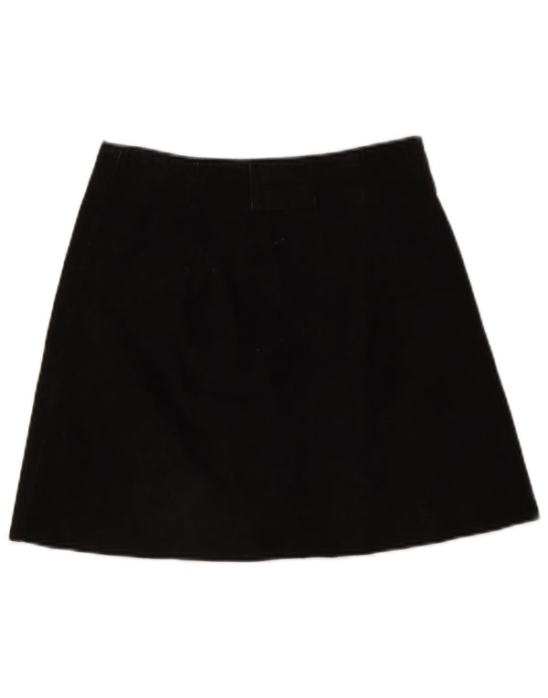Mini saia feminina vintage W27 pequena preta