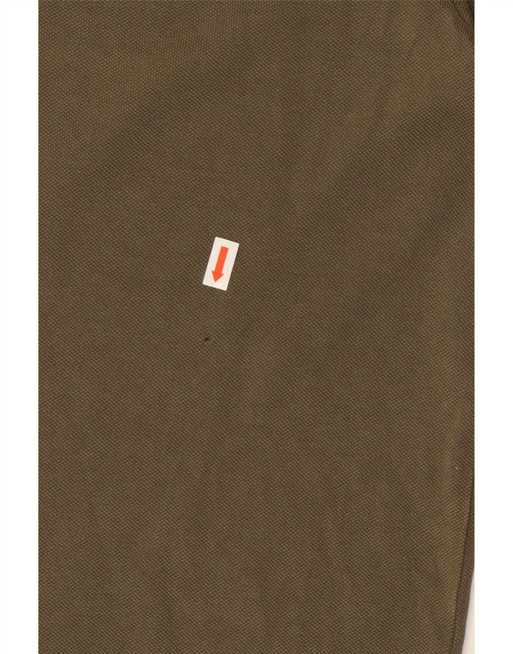 Camisa polo masculina Kappa pequena algodão cáqui