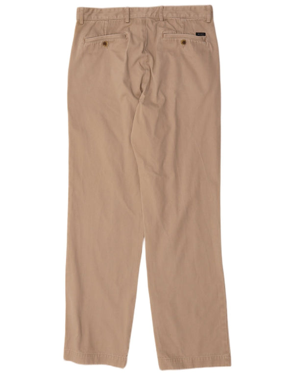 Calça masculina de terno reto Gant W33 L34 algodão bege