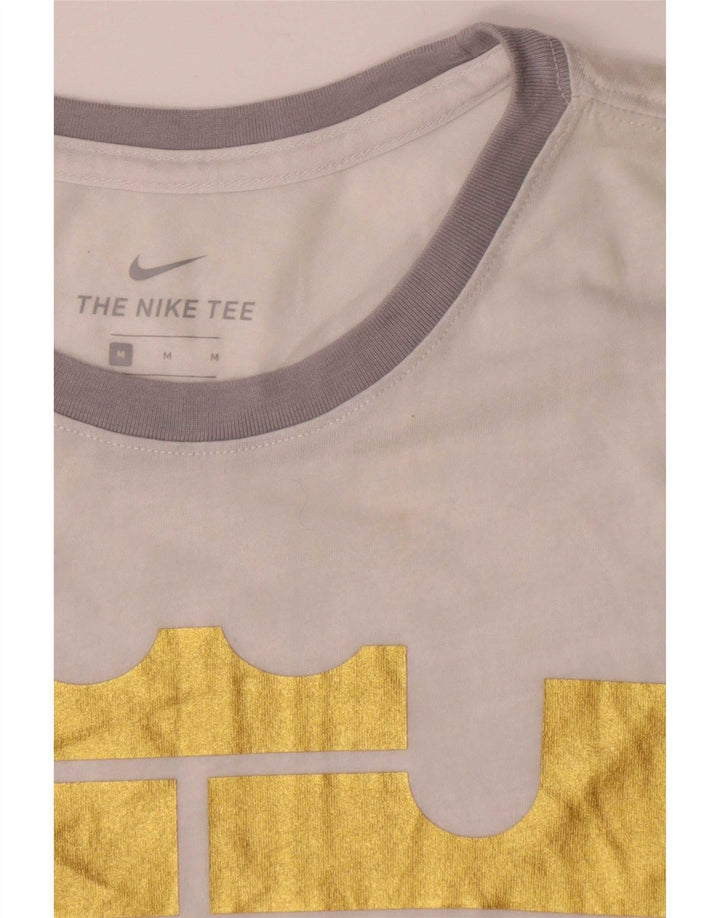 Camiseta Nike masculina gráfica Top cinza médio poliéster