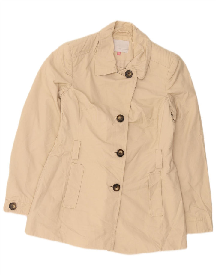 Trench Coat feminino John Lewis Reino Unido 10 pequeno algodão bege