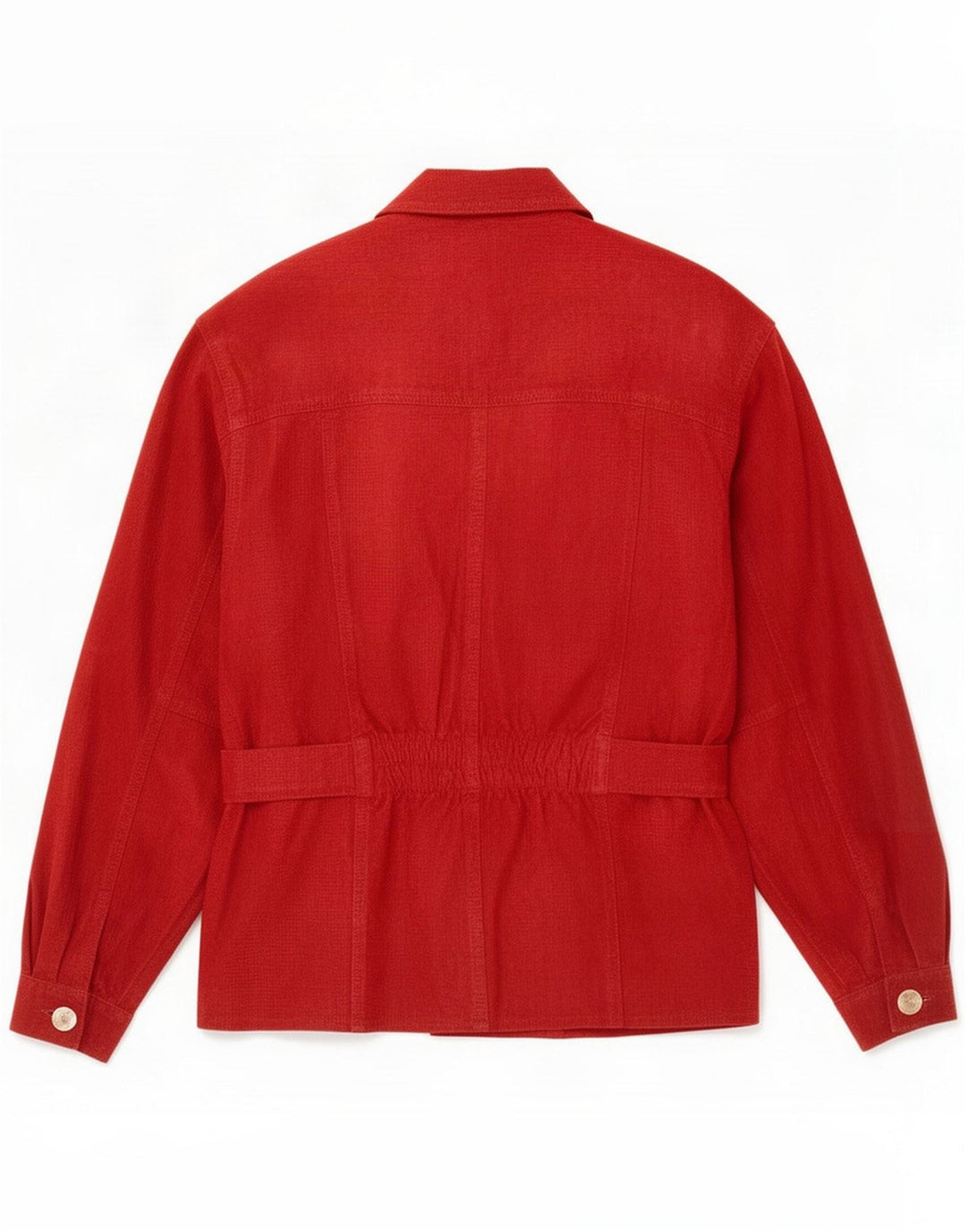 Jaqueta de camurça feminina vintage UE 36 couro vermelho pequeno