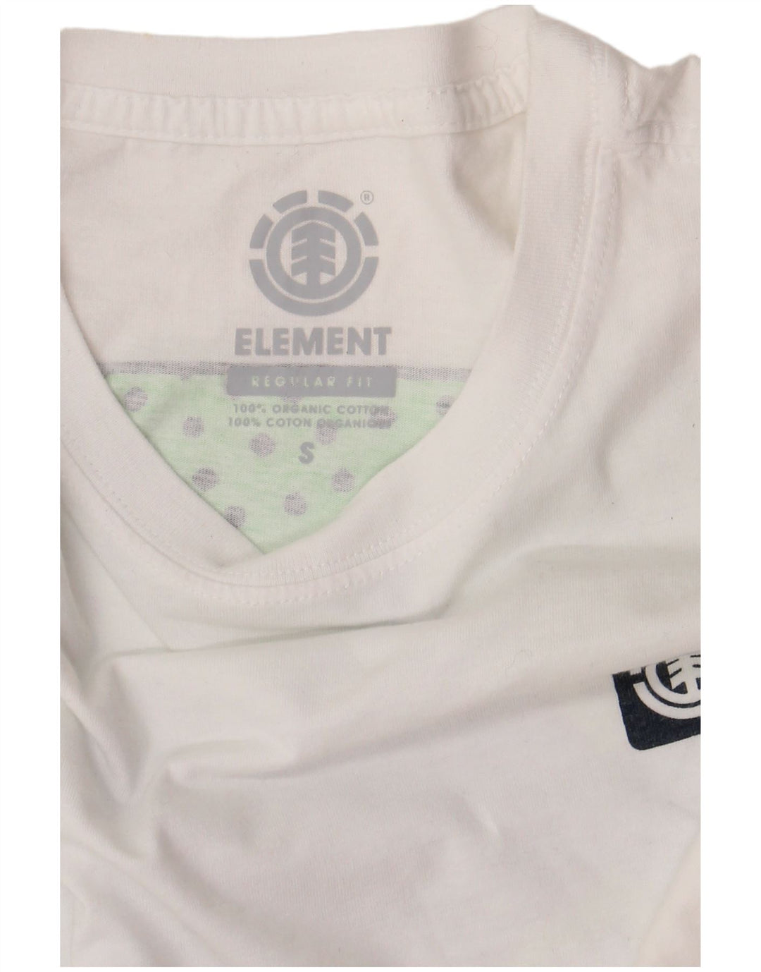 Camiseta masculina Element Regular Fit com estampa gráfica pequena de algodão branco