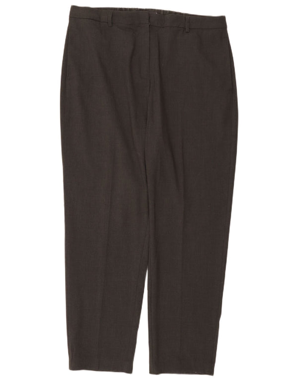 Calça feminina de terno cônico Marks & Spencer Reino Unido 18 XL W38 L30 cinza