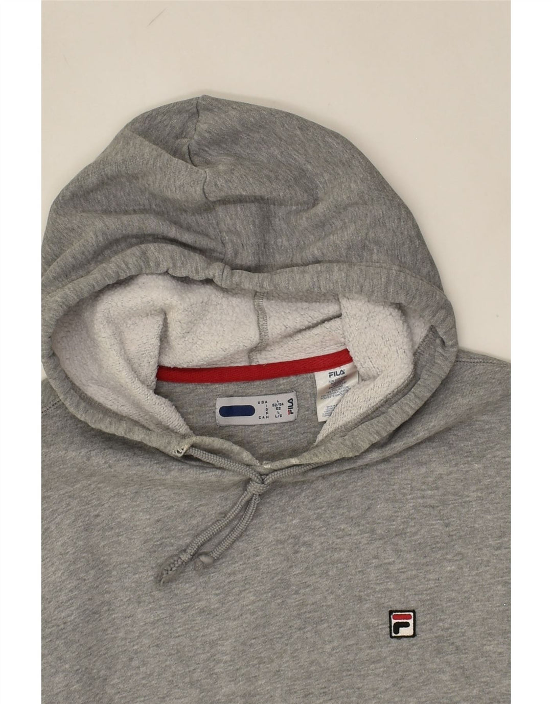 FILA Mens Hoodie Jumper Large Grey Cotton | Vintage Fila | Thrift | Second-Hand Fila | Used Clothing | Messina Hembry 