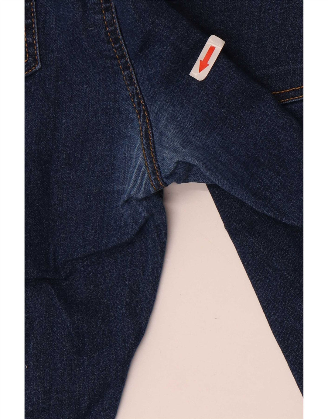 Calça jeans reta feminina Zara W44 L28 azul marinho