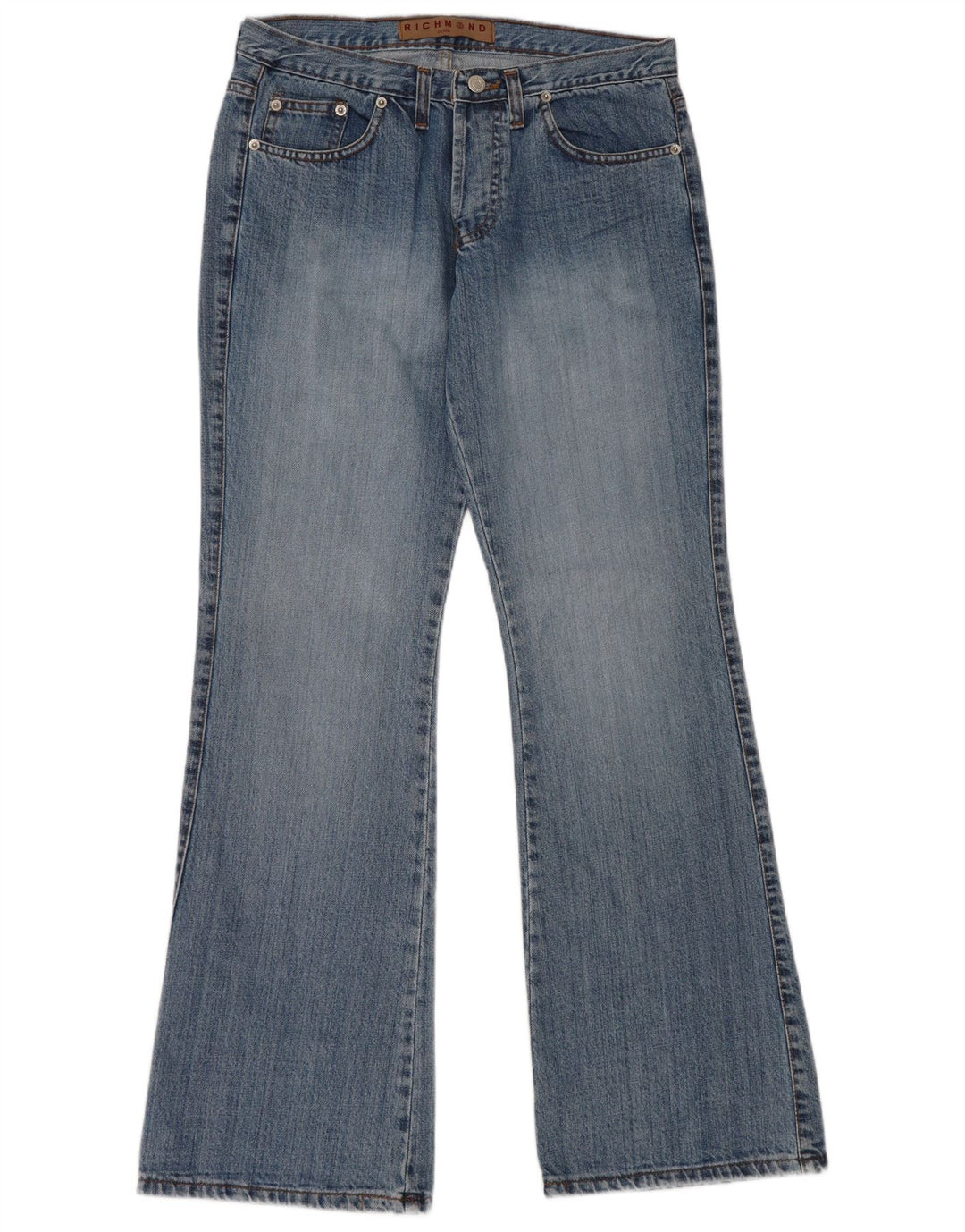 Richmond feminino gráfico bootcut jeans IT 44 médio W30 L32 algodão azul