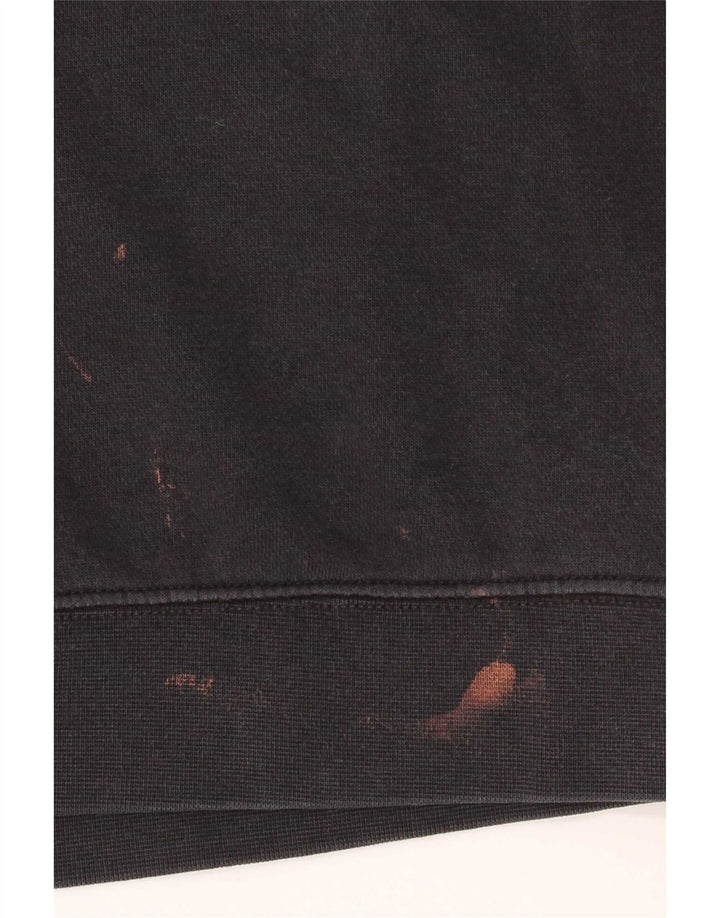 Moletom feminino Nike com zíper 1/4 oversized jumper UK 10 pequeno algodão preto