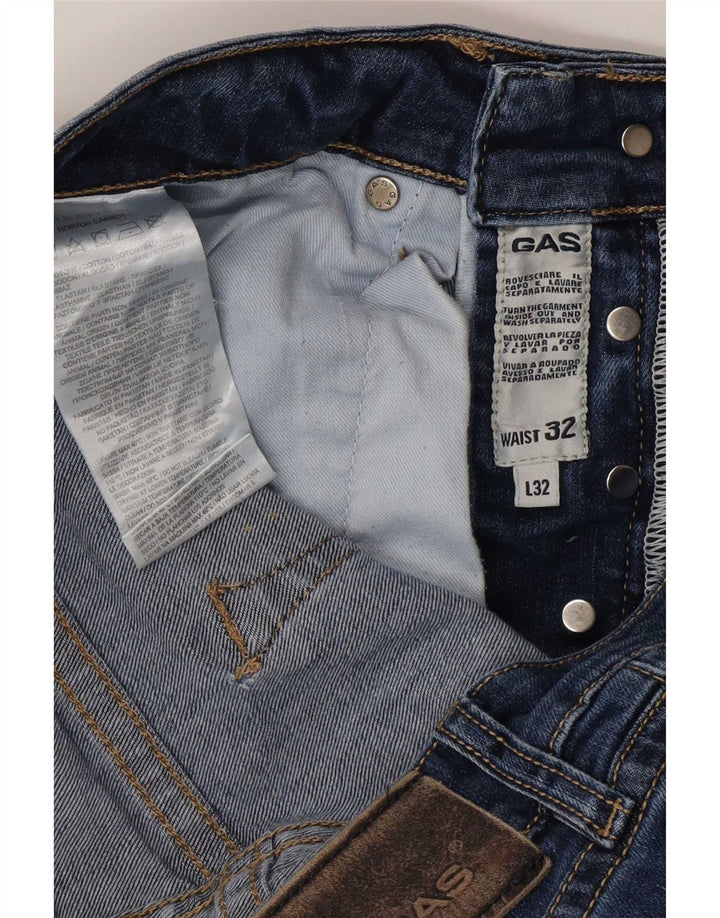 Gap Mens Distressed Slim Jeans W32 L32 Azul Algodão