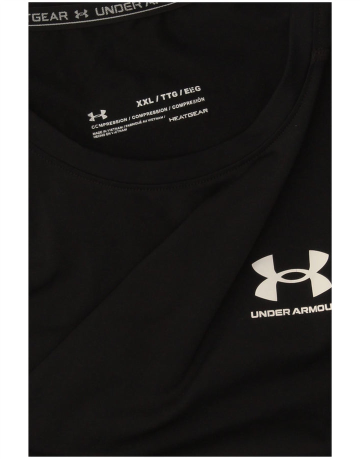 Camiseta de compressão masculina Under Armour Top 2XL preta esportiva