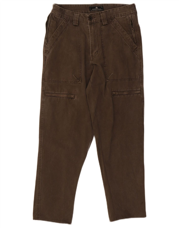 Calça cargo reta masculina Bromfield IT 48 médio W30 L27 algodão marrom