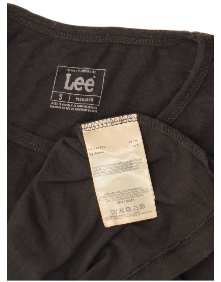 Lee Mens Regular Fit Camiseta Top Pequeno Algodão Cinza