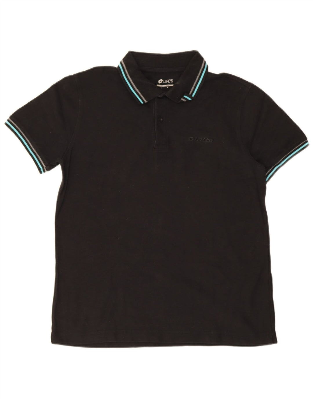 Camisa polo masculina Life's Lotto preta média