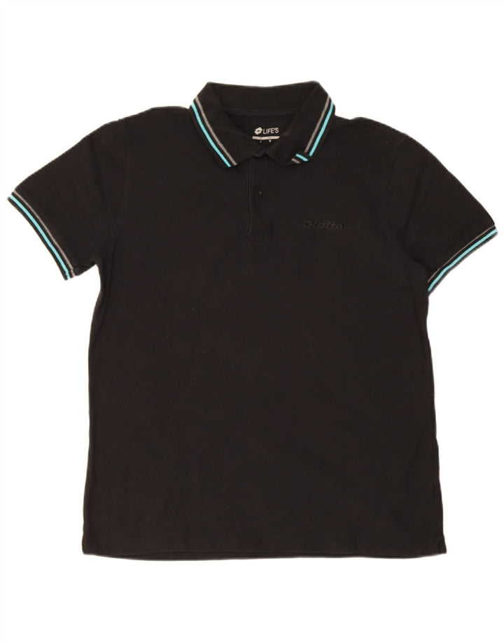 Camisa polo masculina Life's Lotto preta média