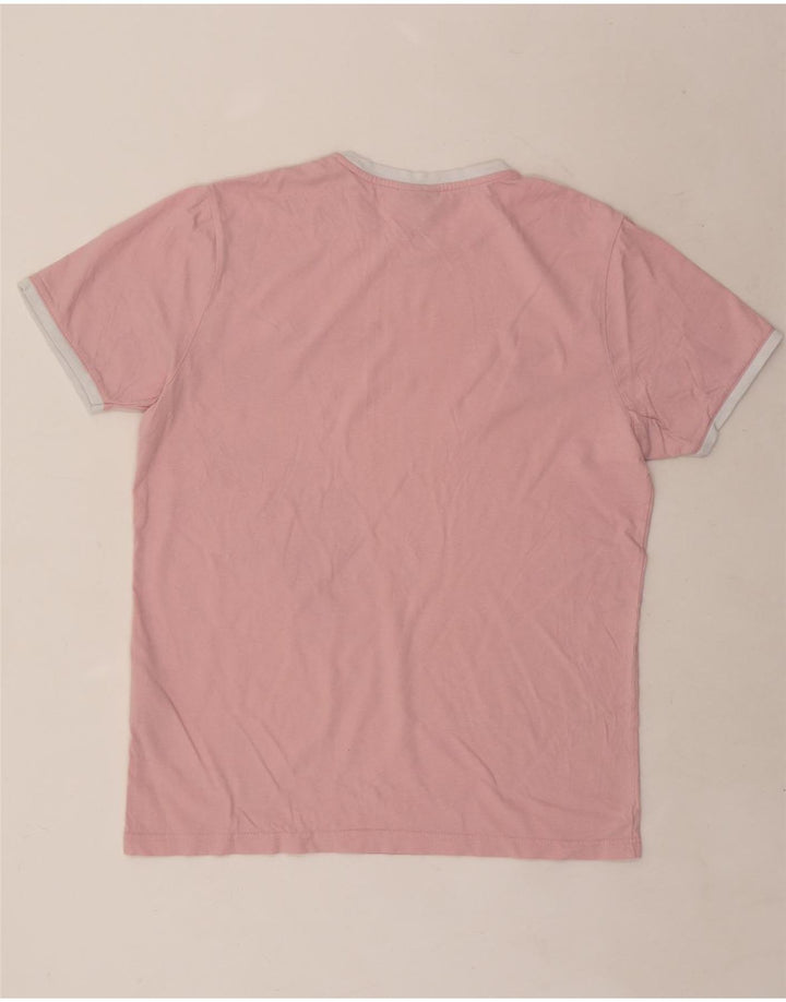 Camiseta masculina Ellesse Top grande de algodão colorblock rosa