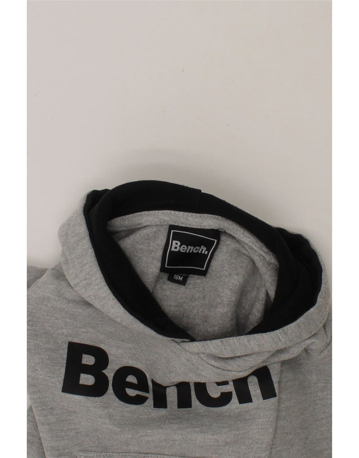 BENCH Baby Boys Graphic Hoodie Jumper 12-18 Months Grey Cotton Vintage Bench and Second-Hand Bench from Messina Hembry 