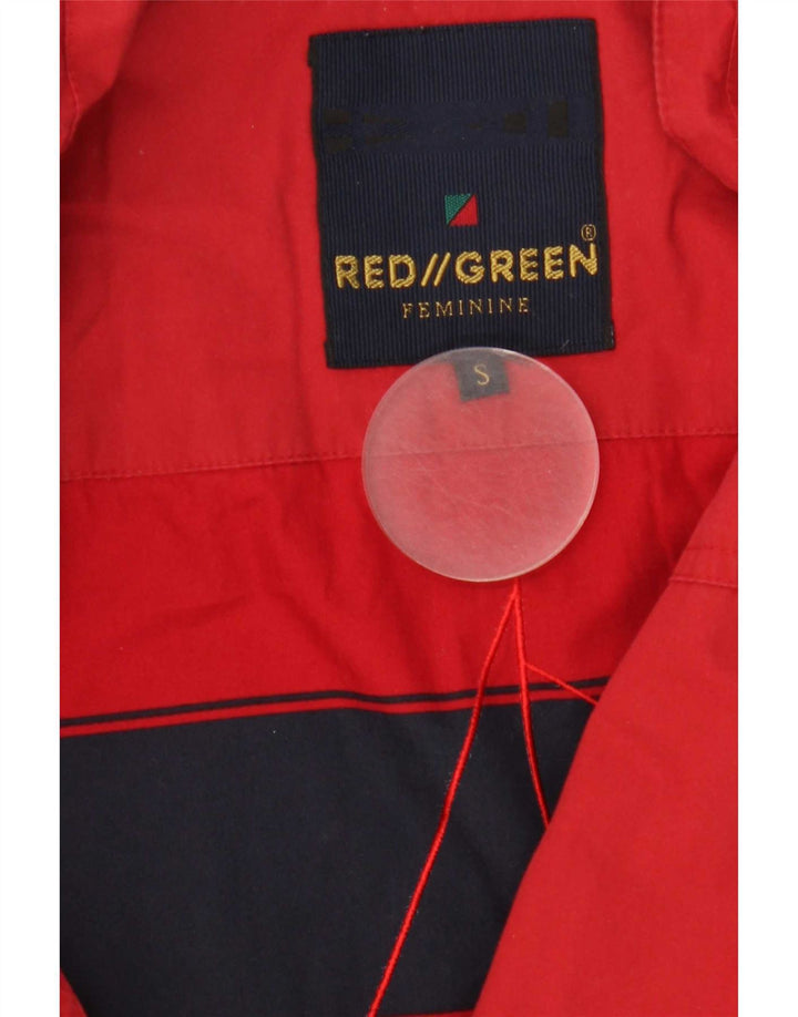 Colete feminino vintage UK 10 pequeno vermelho