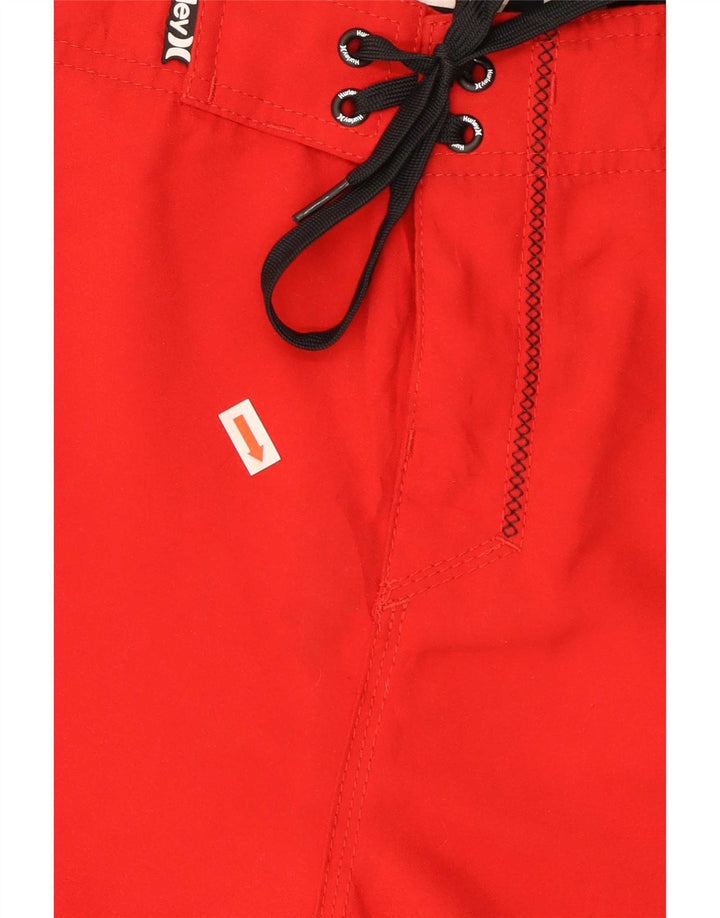 Shorts de natação masculino Hurley poliéster vermelho médio