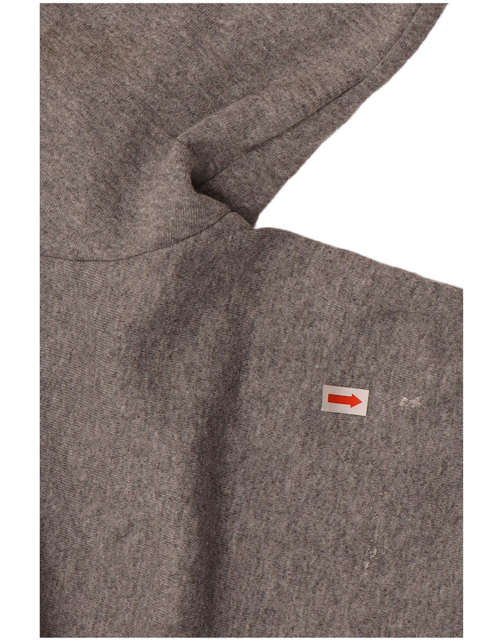 VANS feminino gráfico moletom com capuz UK 14 médio cinza algodão