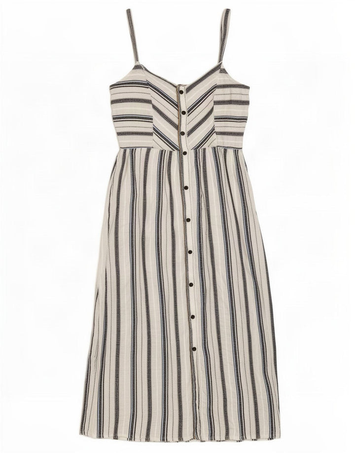 Vestido de verão feminino Zara UK 6 XS listrado branco