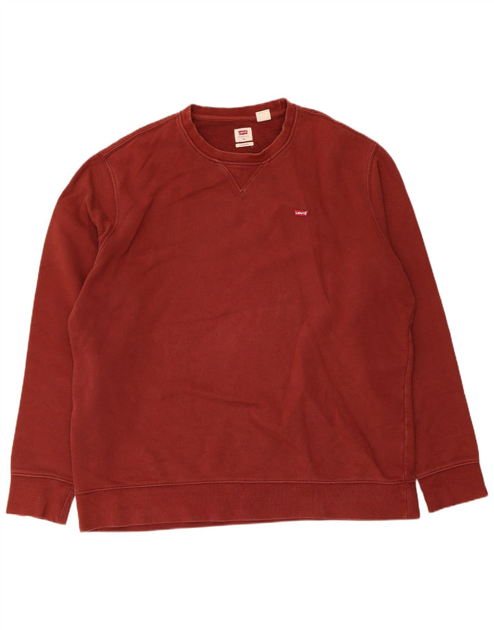 Levi's Masculino Padrão Moletom Jumper XL Marrom Algodão
