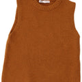 Zara Womens Vest Tank Top UK 12 Médio Marrom Acrílico